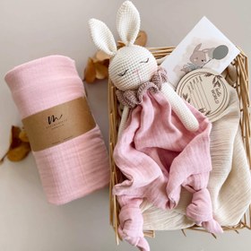 Resim Amigurumi Tavşan Uyku Seti - Pembe 