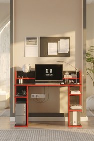 Resim Yurupa Pantego 124cm Oyuncu Masası Gaming Çalışma Masası Siyah-Kırmızı PAN1-BK 