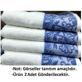 Resim Özdilek 2li Pamuklu El-yüz Havlusu 50x90 -paijley Kreme Mavi Krem 