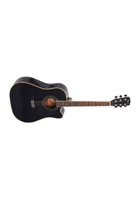 Resim Cort Ad880cebk Elektro Akustik Gitar Çantalı Siyah - Ladin Kapa 