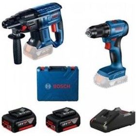 Resim Bosch GSR 185-Li + Bosch GBH 180-LI 18V 2x4,0 AH Kırıcı Delici Seti - 0615990N20 