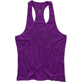 Resim Bluu Basic Fitness Gym Tank Top Sporcu Atleti (528807548) Mor 