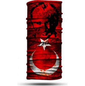 Resim Türk Bayrağı Desenli Boyunluk Bandana Outdoor Balaklava Yüz Maskesi Kafa Bandı 