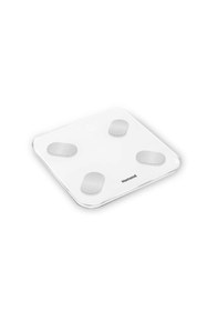 Resim HALL BREATHE Beyaz dijital tartı, hassas ölçüm, şık tasarım, ev ve spor kullanımı için ideal 
