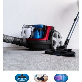 Resim Philips Torbasız Elektrikli Süpürge 650W , Hepa Filtre, Compact Güçlü Performans, Derin Temizlik 