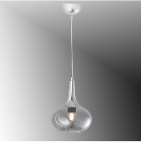 Resim Tt602-1-fullkr Tt Ayd. Krom Kaplama Tekliuzun Hunili Tombul Avize Gümüş 