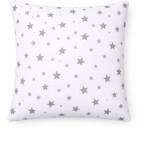 Resim MORE HOME % 100 Pamuklu Müslin Bebek + yastık kılıfı 35x44 Gri Yıldızlı 