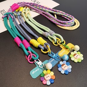 Resim Crossbody Bilek ve Boyun Telefon Askısı, Çekirdekli Dokulu Tasarımıyla Çok Fonksiyonlu Kadın Telefon Askısı, Kayıp Önleyici Uzun Evrensel Telefon Kılıfı. 