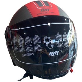 Resim MTS FX-101 Mat Kırmızı Motosiklet Açık Kask 
