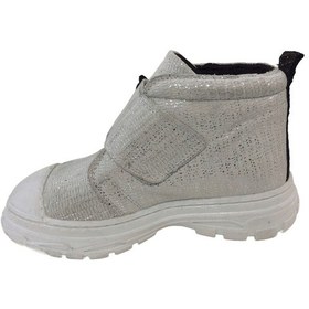 Resim Ortopedikal 1001 Ridente Gümüş Simli Parlak Patik Kız Çocuk Bot % 100 Deri Kalın Tek Cırtlı Gümüş 