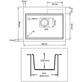 Resim Real Stone Perge Granit Akıllı Eviye Seti Antrasit 60x49cm Antrasit 