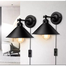 Resim Mylights Retro Rustik Yatak Balı Anahtarlı Kablolu Duvar Aplik Diğer 