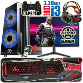 Resim Warbox Trevor I3 3220 3.30GHZ 16GB Ram 240GB SSD 250GB HDD R7 240-4GB E.kartı 22" Monitör Masaüstü Bilgisayar 