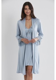 Resim Pierre Cardin Penye Gecelik Sabahlık Pijama Takım Şort Takım 6'lı Gelin Çeyiz Seti - 5040 001 