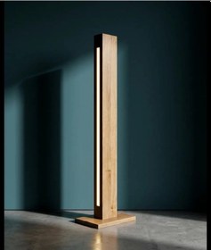 Resim 100'lük Masif Ahşap Gece Lambası Açık Ahşap 