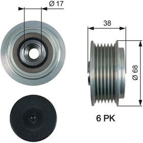 Resim Alternatör Kasnağı Rulmanlı Corolla 2004-2007 -aurıs 2007 1.4 D-4d-sonata 5 2.0-2.4 2005 Carens 2.0 2741533050 3732125301 
