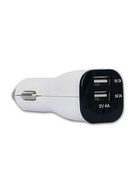 Resim Retro 5v 4a Apple Uyumlu iPad , Tablet, Telefon Usb Araç Şarj Adaptörü - Beyaz - Çift Usb 