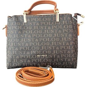 Resim Just Polo Jp2120 Kadın Monogram Baskılı El Ve Omuz Çantası Ozt2120 Kahve Taba Kahverengi - Taba 