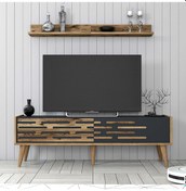 Resim Variant Valensiya 140cm Tv Ünitesi - Ceviz / Antrasit 