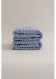 Resim Ivory Mavi Bordürlü Mikro Fiber %100 Pamuk 2li El Yüz Havlusu Set Mavi 