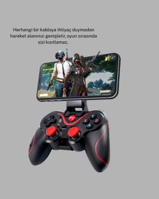 Resim Zengemtx Bluetooth Kablosuz Gamepad Tv Pc Telefon Uyumluluğu Kolay Bağlantılı 