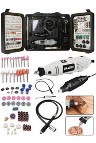 Resim Dragro Alman 400 Watt 350 Parça 60.000 Rpm 6 Kademe Devir Ayarlı Hobi Gravür Seti Mini Taşlama Makinesi 