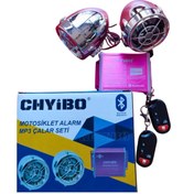 Resim Chyibo Motosiklet Alarm Mp3 Çalar Bluetooth 