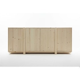 Resim Ahal Ladin Ağacı Tv Ünitesi Doğal Masif Ahşap Ladin Ağacı 