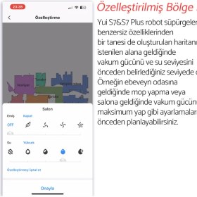 Resim Yui S7 Nomopzone Özellikli Akıllı Robot Vacuum & Mop Süpürge Beyaz(Yui Türkiye Garantili) 