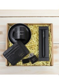 Resim Bk Gift Kişiye Özel İsimli Siyah Türk Kahvesi Fincanı&metal Kalem&çakmak&kartlık Cüzdan Hediye Seti, Sevgiliye Hediye, Arkadaşa Hediye, Doğum Günü Hed 
