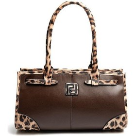 Resim Silver Polo Sp1261 Kadın El Çantası Düz Kahve-leopar Taba 