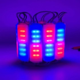Resim Hazar Led 12 Volt 12 Ledli 3 Watt Kırmızı-Mavi Animasyonlu Çakar Modül LED (5 Adet) 