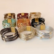 Resim 1 adet Boho Şık Çok Katmanlı Yıldızlı Charm Bileklik Kadınlar için, 14K Altın Kaplama Alaşım, Basit Moda Tasarımı, Günlük Giyim ve Hediyeler için Çok Yönlü, Sevgililer Günü İçin Uygun, 9 Renk Mevcut 