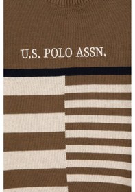 Resim U.S. Polo Assn. Erkek Çocuk Haki Bisiklet Yaka Kazak 50293025-VR027 