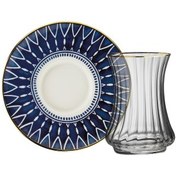 Resim Sandro Moreno 1453 Deep Blue Optik 12 Parça 6 Kişilik Çay Seti 110 ml 