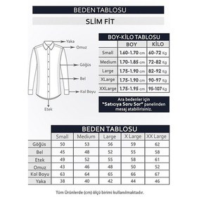Resim Erkek Slim Fit Uzun Kol Pamuklu Hediye Kutulu Gömlek - Saks Mavi Saks 