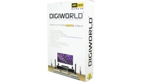 Resim Digiworld 4K HDMI Flat Kablo 26 Awg 2.0 Versiyon - 1.8m 