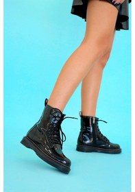 Resim Lelia Model 2 CM Tabanlı Yeni Sezon Bot Postal Sıy Siyah 