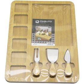 Resim Go İthalat DİKDÖRTGEN 6+1 BÖLMELİ MDF KAHVALTI PEYNİR SUNUM PANOSU 3 BIÇAK=AHŞAP SAP 30X39.5CM (5250) 