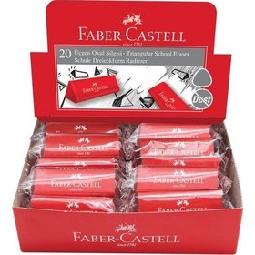 Resim Faber-Castell Dust-Free Üçgen Kırmızı Silgi 20'Li 5130187236000 