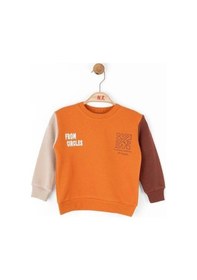 Resim Nk Kids Erkek Bebek Pamuklu Orta Kalınlık Sweatshirt-14724 Turuncu 