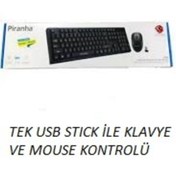 Resim Piranha 2335 Kablosuz Klavye Mouse Set Tek Usb Stick Ile Çalışır 