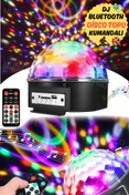 Resim Munico USB Disko Topu Gece Lambası: Büyük Boy Bluetooth Hoparlörlü DJ Sahne Projektör Lambası 