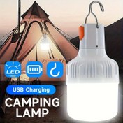 Resim 1 adet USB Lamba, Şarj Edilebilir Taşınabilir Kamp Lambası, Çadır Lambası, Mini El Feneri, Açık Ev Balıkçılık Bahçe Süs Lambası 