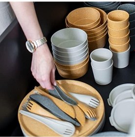 Resim 4'lü Kahverengi Tabak - 25.5 Cm Açık 