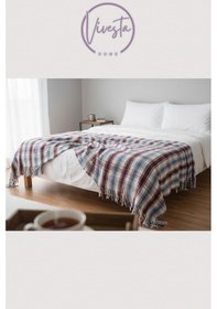 Resim Scotch Battaniye 180 220 Cm Lüks, Yumuşacık Ve Sıcak Tutucu Konfor Battaniyesi Bordo 