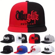Resim Chuglife Outlaw Snapback Şapka - Kadın Moda Aksesuarı - Nötr Stil Hip Hop Şapkası - Nefes Alabilen Düz Siperlik - Ayarlanabilir Kapatma - Örgü Yapımı - Film Temalı Etkinlikler İçin Uygundur 