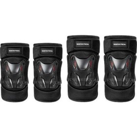 Resim Supermarket1 Geçişyumma Lokomotif Diz Pedleri Siyah Pp+eva, Yetişkin İçin Dirsek Dörtlü Set K08 0.5kg/çift Siyah 