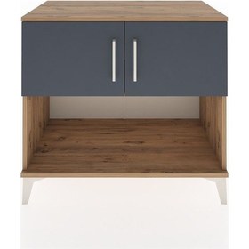 Resim Hyperion Şifonyer Tek Raflı 2 Kapaklı 88x44x80 Çam-antrasit Atlas Çam 