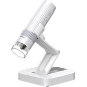 Resim Yaleker Usb El Tipi Dijital Mikroskop - 50-1000x Büyütme, 1mp Hd, 1080p Fotoğraf/video, 8 Led Işık, Mac/android Desteği W1-b Beyaz, Pil Yok 